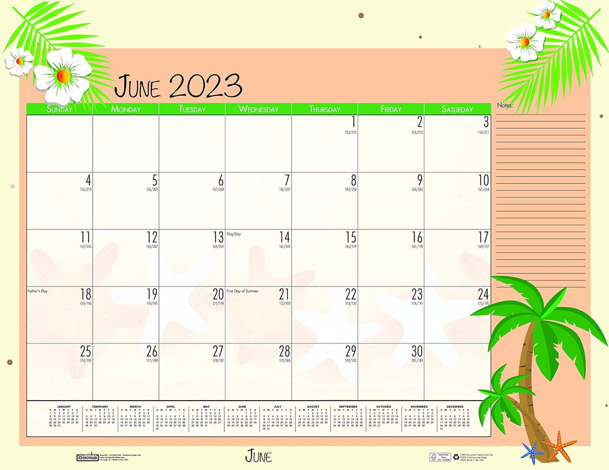 House of Doolittle 2023 Monthly Desk Pad Calendar, Seasonal, 22 x 17 inches, ...