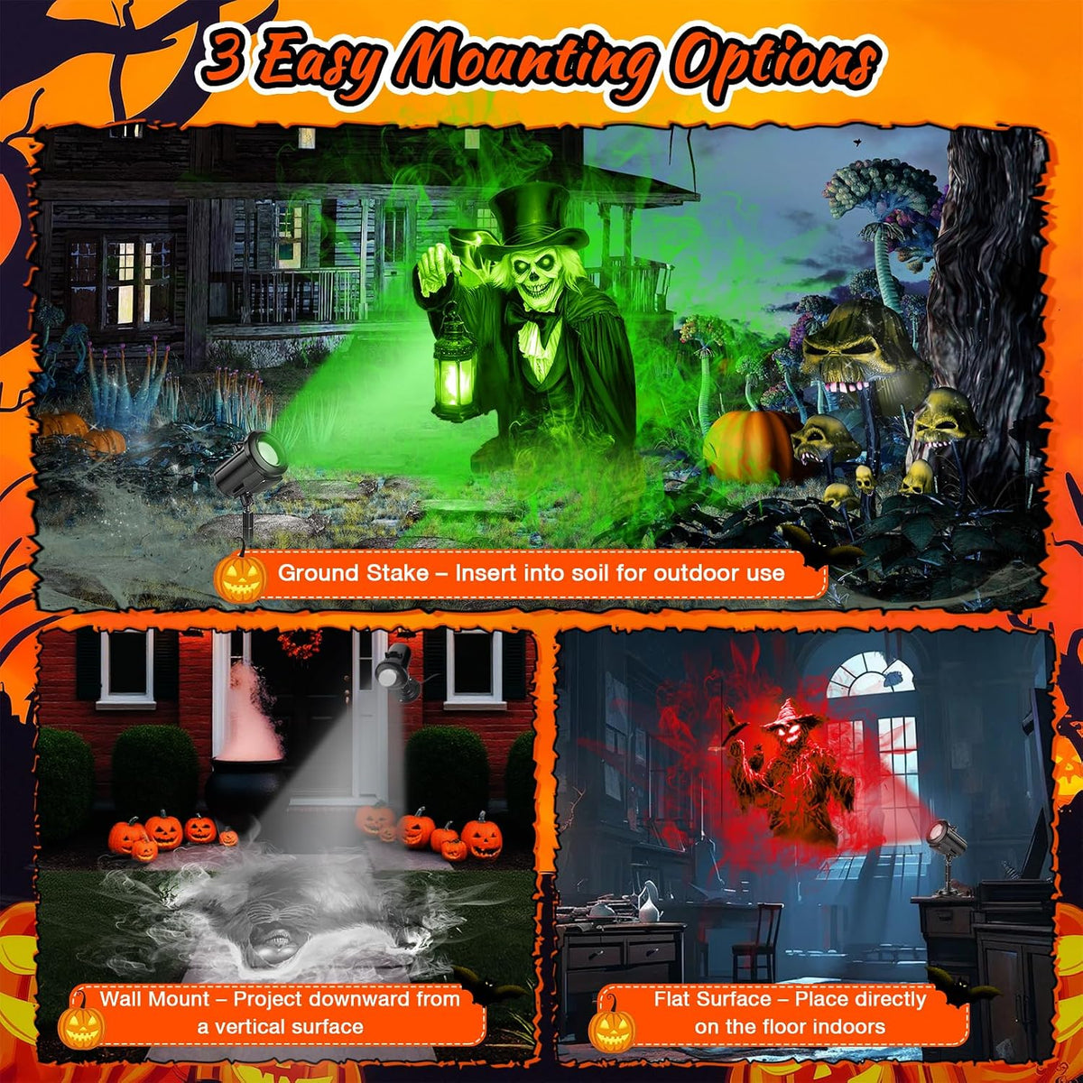 12 in 1 Halloween Ghost Projector Light Waterproof Outdoor Decor