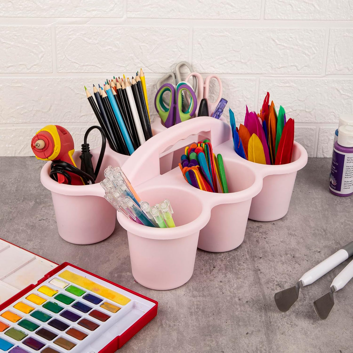 4 pack Classroom Caddy for School,Cup Caddy For Drink