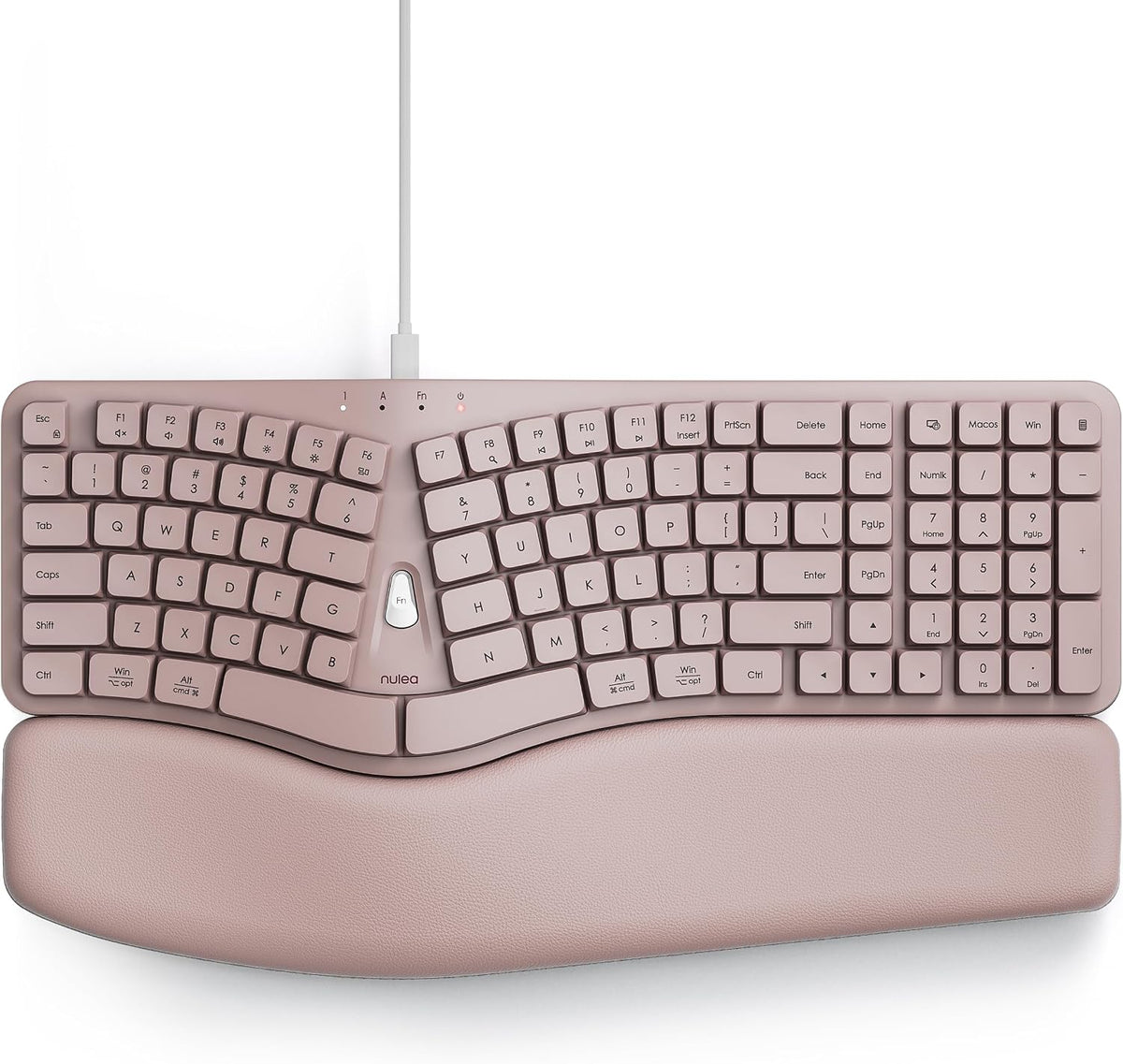 Nulea Ergonomic Keyboard, Wired Keyboard with Split Design and Palm Rest, Vol...