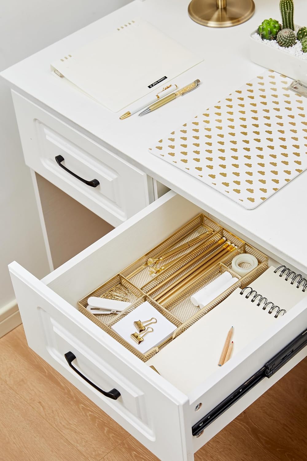 Annova Desk Drawer Organizer Tray for Office Organization - Metal Mesh - Stor...