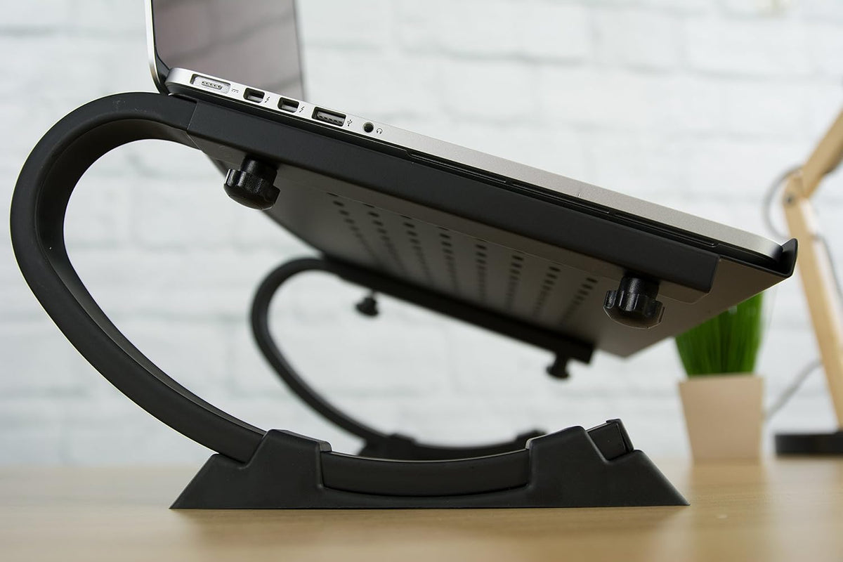 VIVO Black Fully Adjustable Curved Laptop, Notebook and Monitor Riser Stand S...
