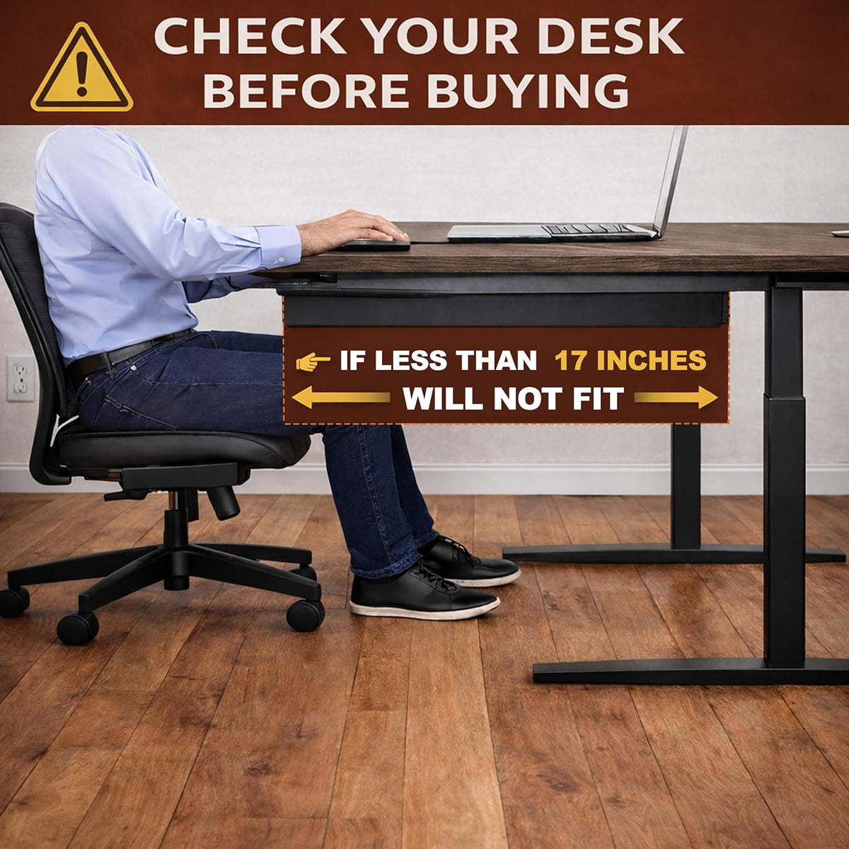 Large 23.6 Inch Under Desk Drawer Slide Out, Pencil Drawer, Undermount Desk D...