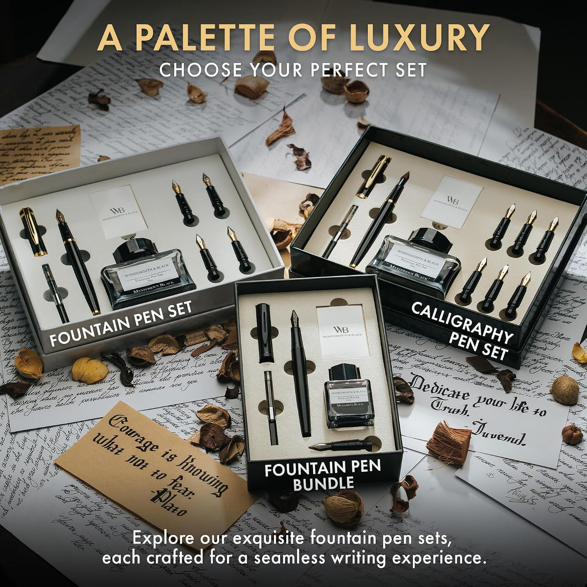 Wordsworth & Black Fountain Pen Gift Set, Medium & Extra Fine Nib,All...
