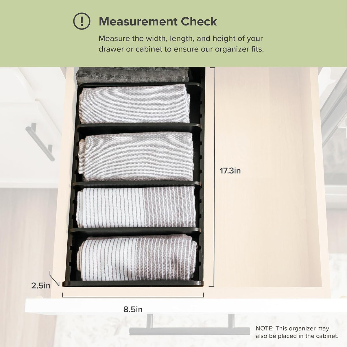 KitchenEdge Kitchen Towel & Storage Organizer, Black