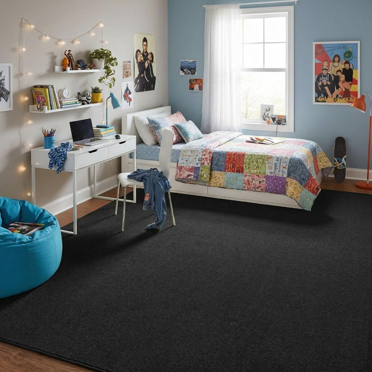 Ottomanson 8x12 Living Room Rug – Non-Slip Thin Area Rugs