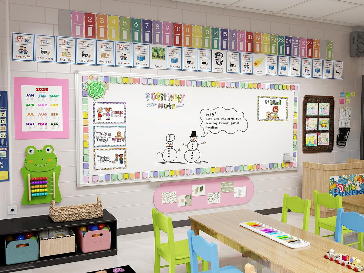SWANCROWN Extra Large Dry Erase Board, 90x43 in, Heavy Duty Aluminum Frame