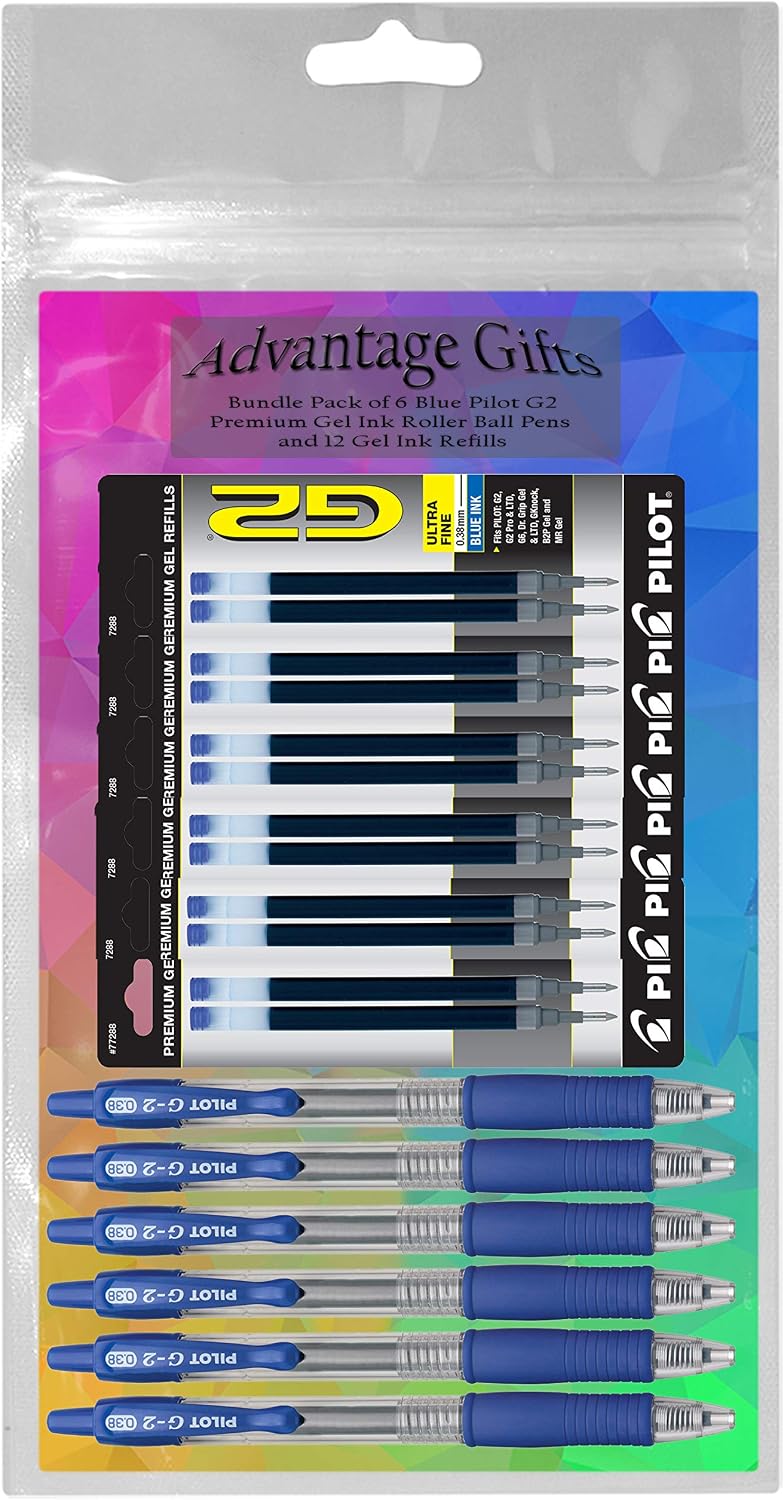 G2 Premium Refillable & Retractable Rolling Ball Gel Pens with Refills, U...