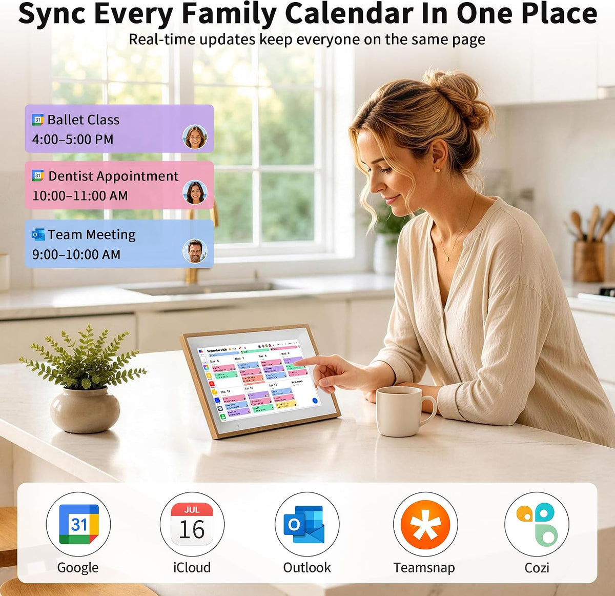 Digital Calendar 10.1" Smart Family Planner Electronic Touch Screen
