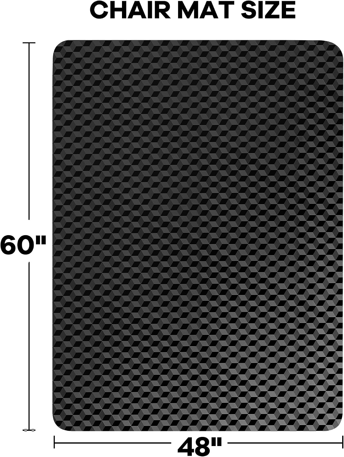 BesWin Office Chair Mat for Carpet, 48" x 60" Large Computer Desk C...