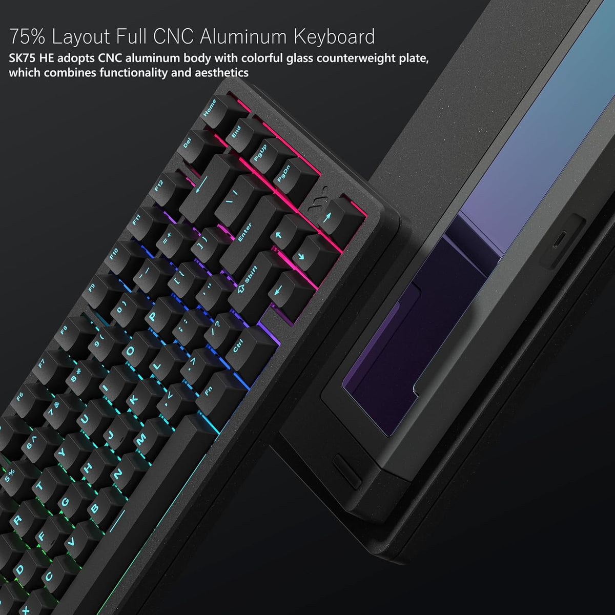 Womier SK75 TMR/HE Keyboard Gaming 75% Hall Effec, Mechanical Keyboard