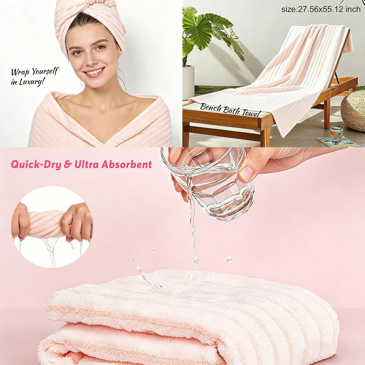 57 Pcs Bath Spa Kit for Women, Rose Bath and Body Gift, Facial Skin