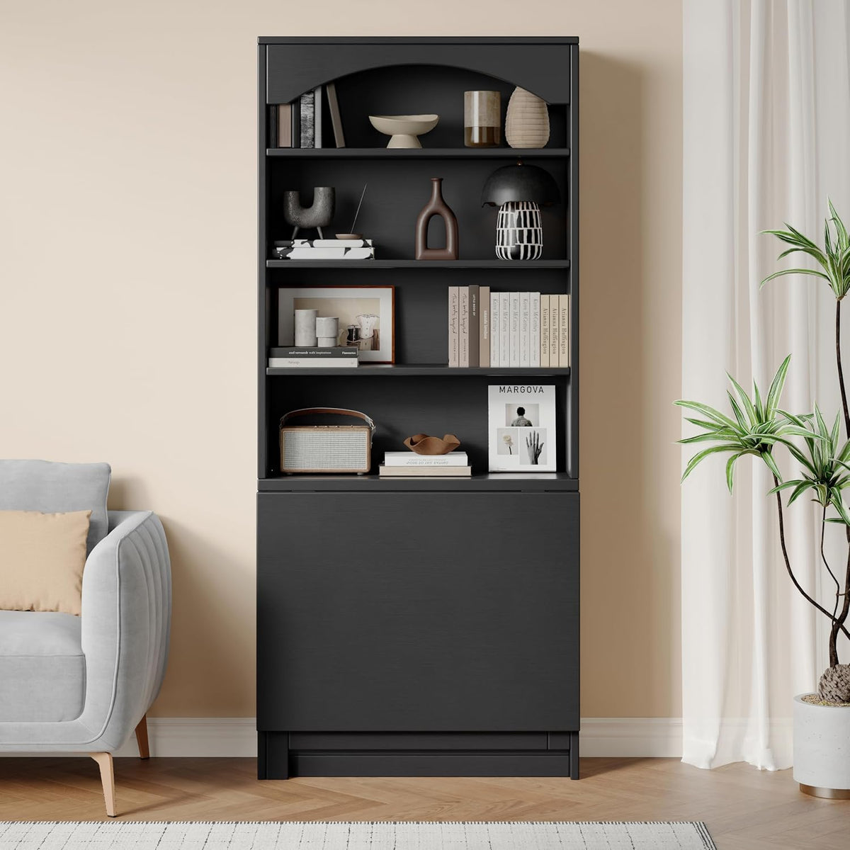 Einhomn Folding Desk with Storage, Space-Saving Foldable Convertible Writing ...