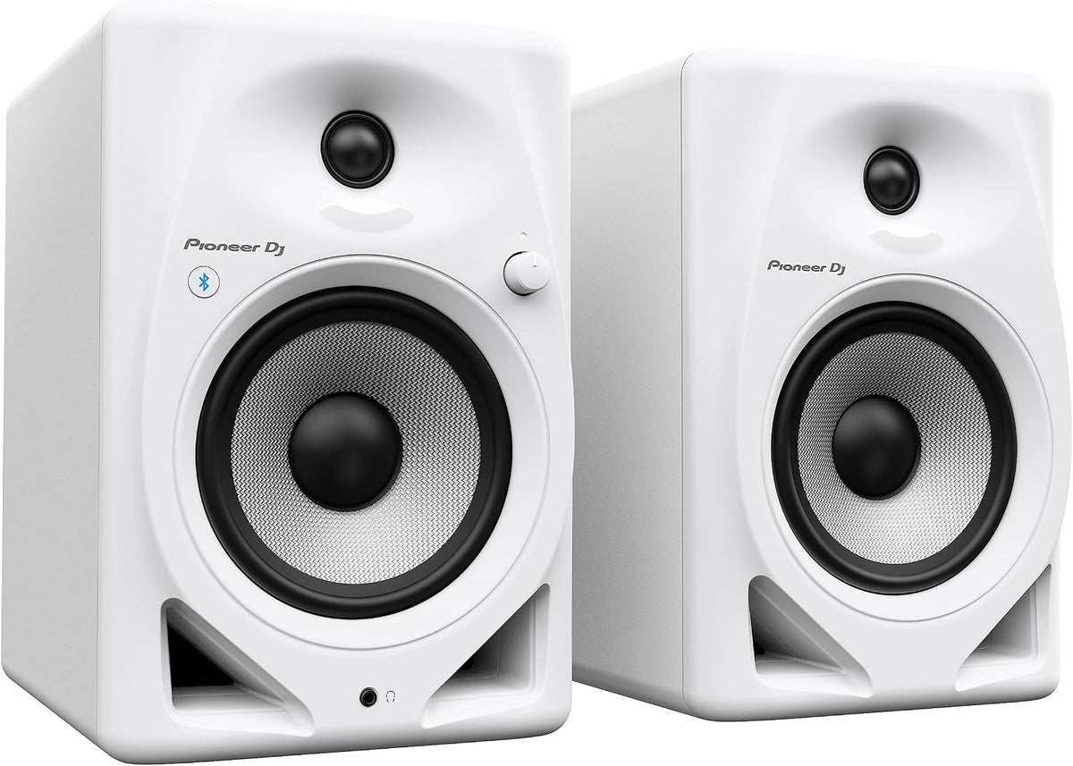 Pioneer DJ DM-50D-BT 5-inch Active Monitors, Bluetooth, White, Pair