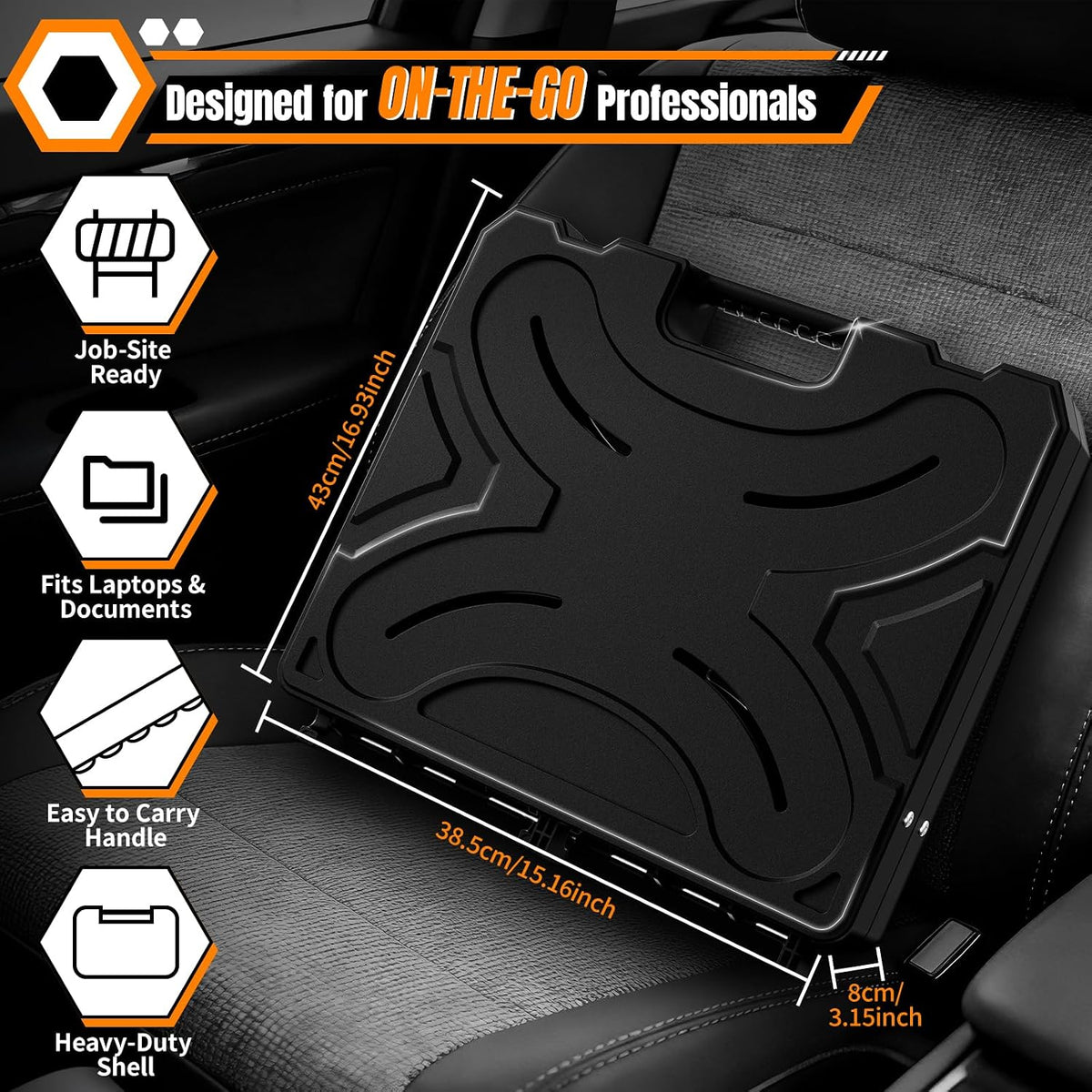 Portable Magnetic Workstation Case, Heavy-Duty Laptop Stand & Tool Organi...