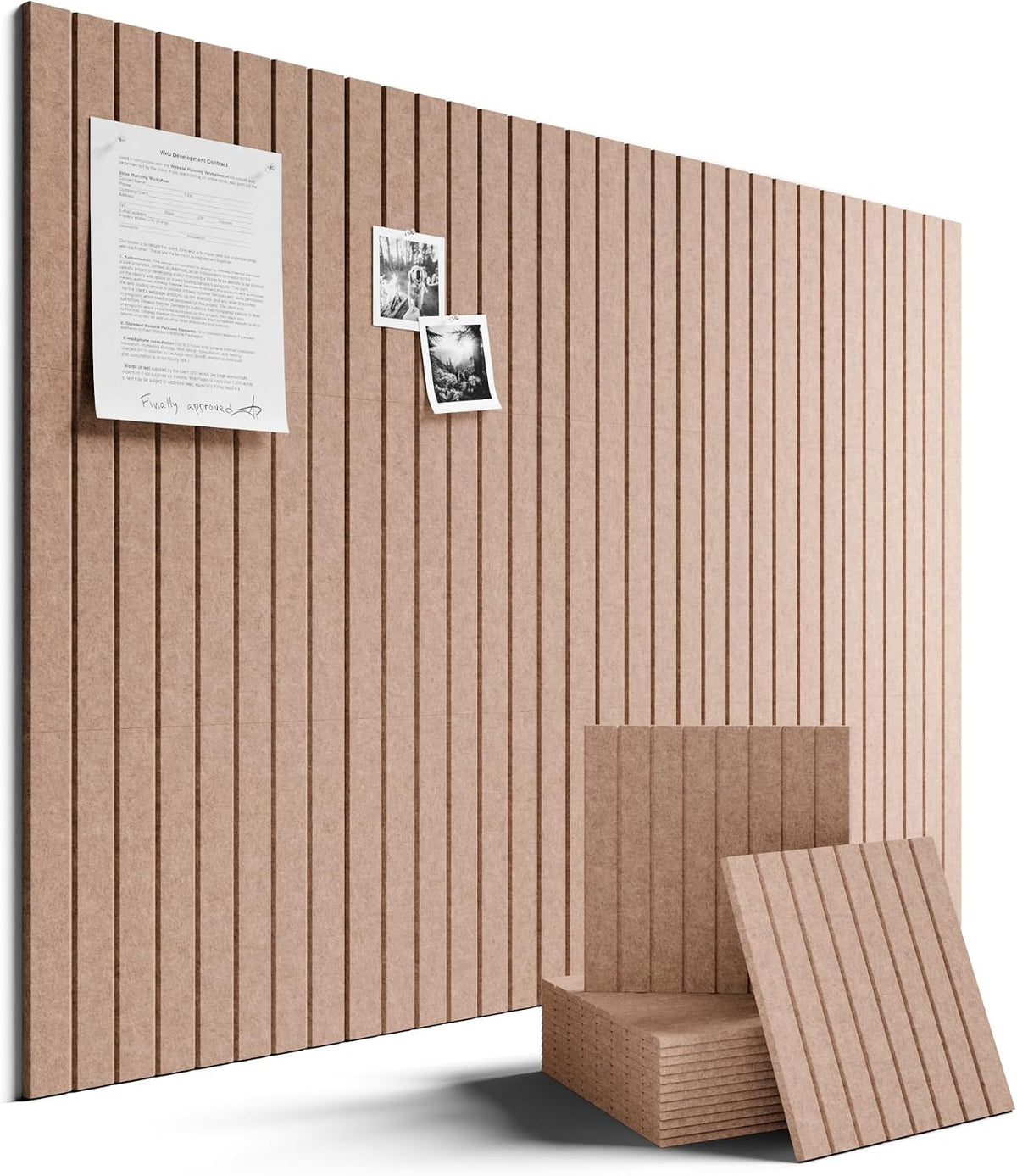 Fluxynara Felt Bulletin Board & Cork Board Alternative 48'' x 36&...
