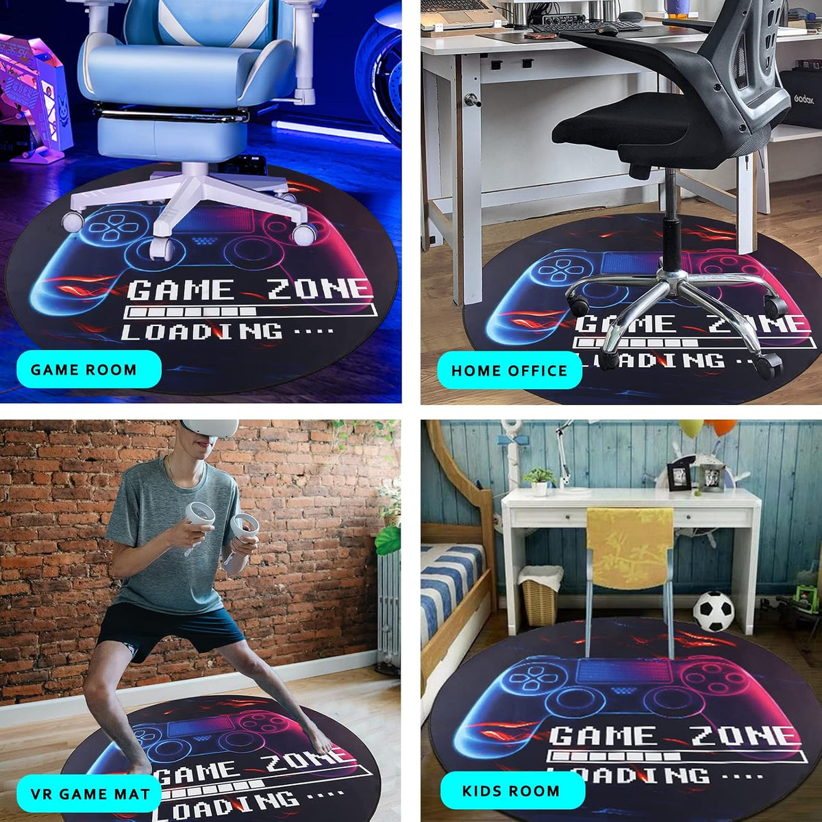 Yincimar Gaming Chair Mat for Hardwood Floor,Anti-Slip Floor Protector Game C...