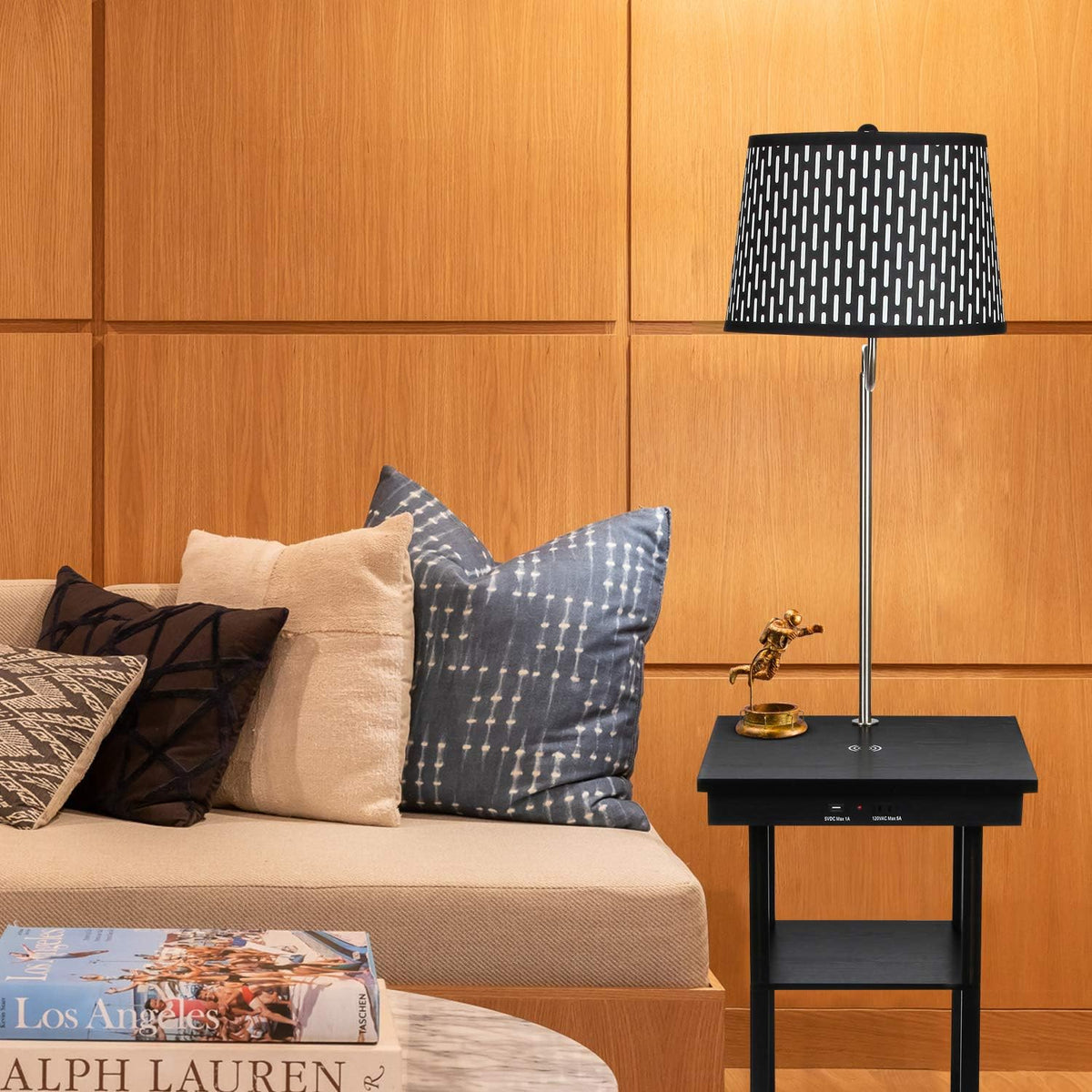 Brightech Madison w. Table & Lamp Combo, Desk Lamp with Wireless Charging...