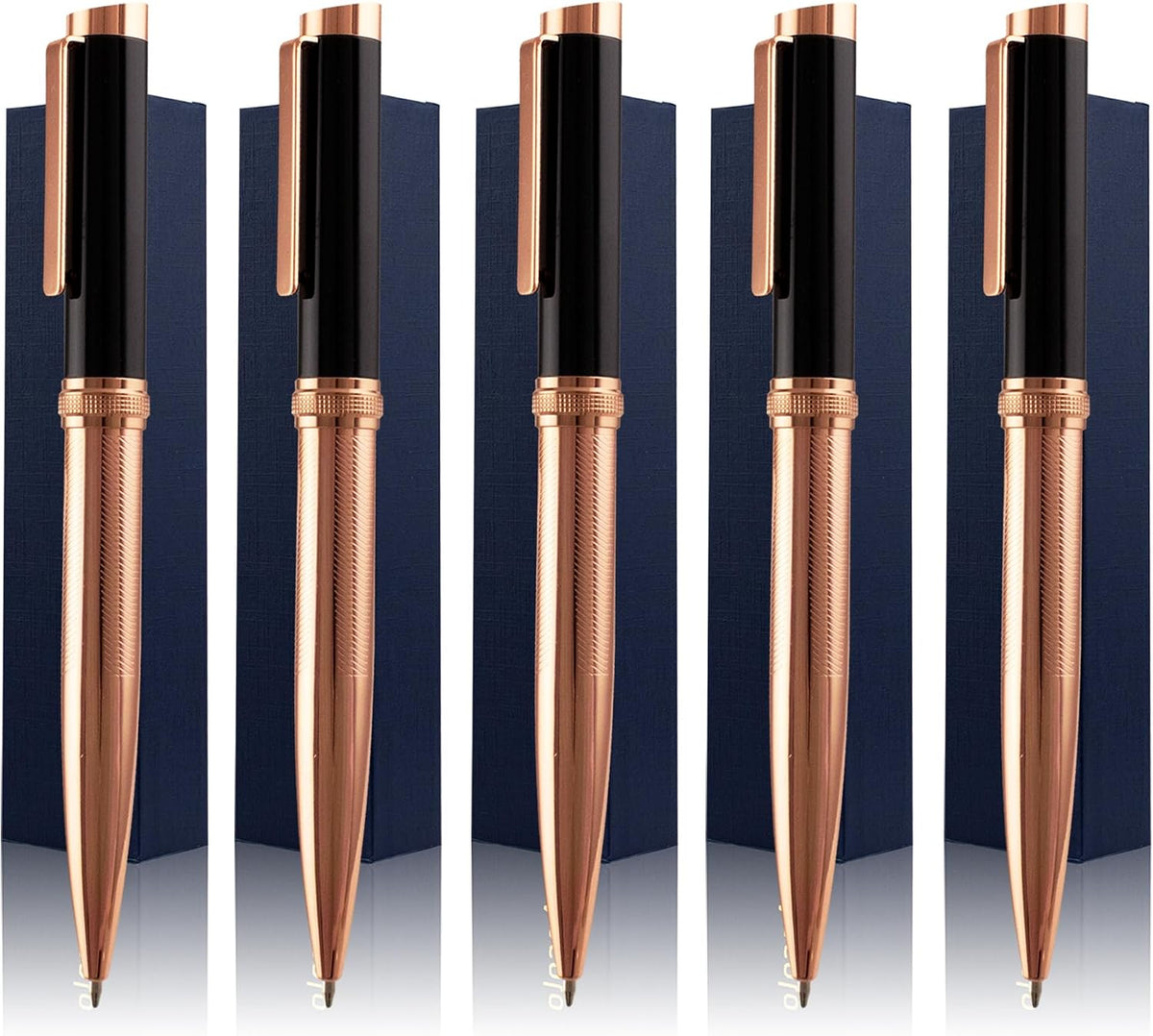 Ancolo Personalized Ballpoint Pens - Luxury Pens with 10 Black Ink Refill