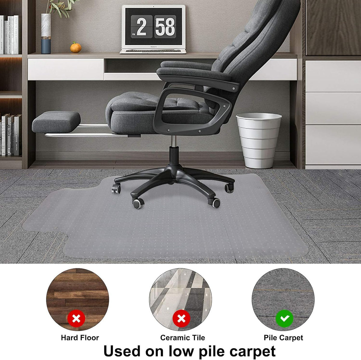 New Chair Mat for Carpet Floor Low Pile Office and Home Use Thick and Sturdy ...