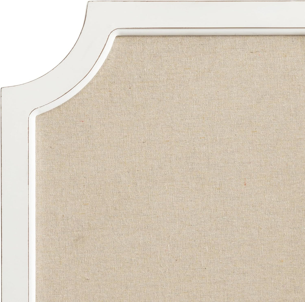 Hogan Framed Scalloped Decorative Wall Pinboard; White; 18 x 30; Rustic Moder...