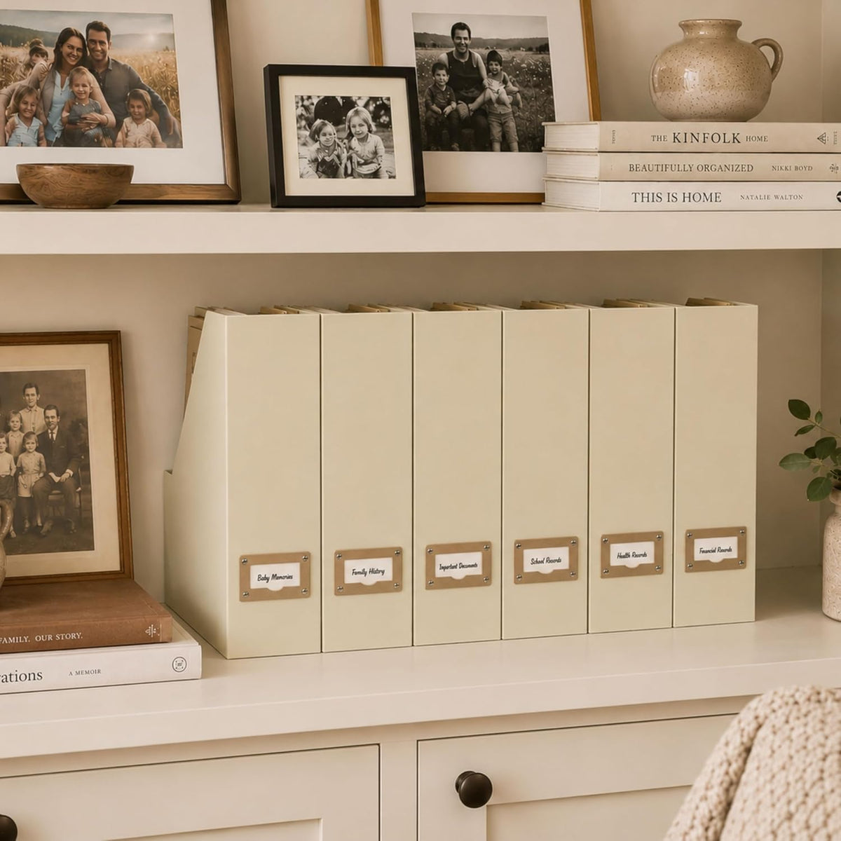BLU MONACO | Cardboard Magazine File Holder Set of 6 | Vertical Magazine File...