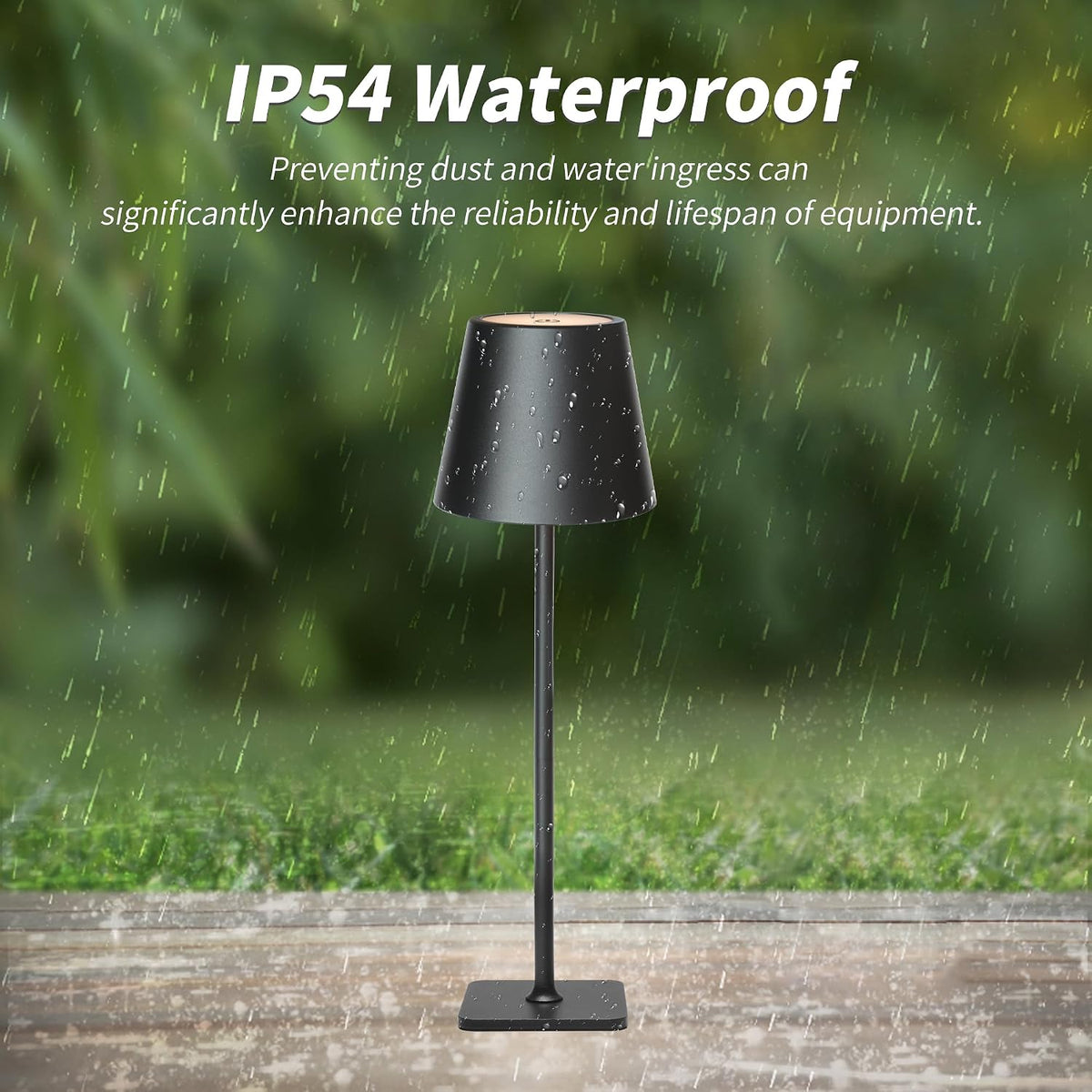 Mr. White Outdoor Waterproof Cordless Wireless Rechargeable Portable Top Touc...