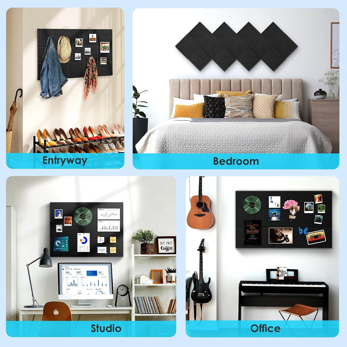 Large Bulletin Board 59" X 36" Cork Boards for Wall Alternative 15 ...