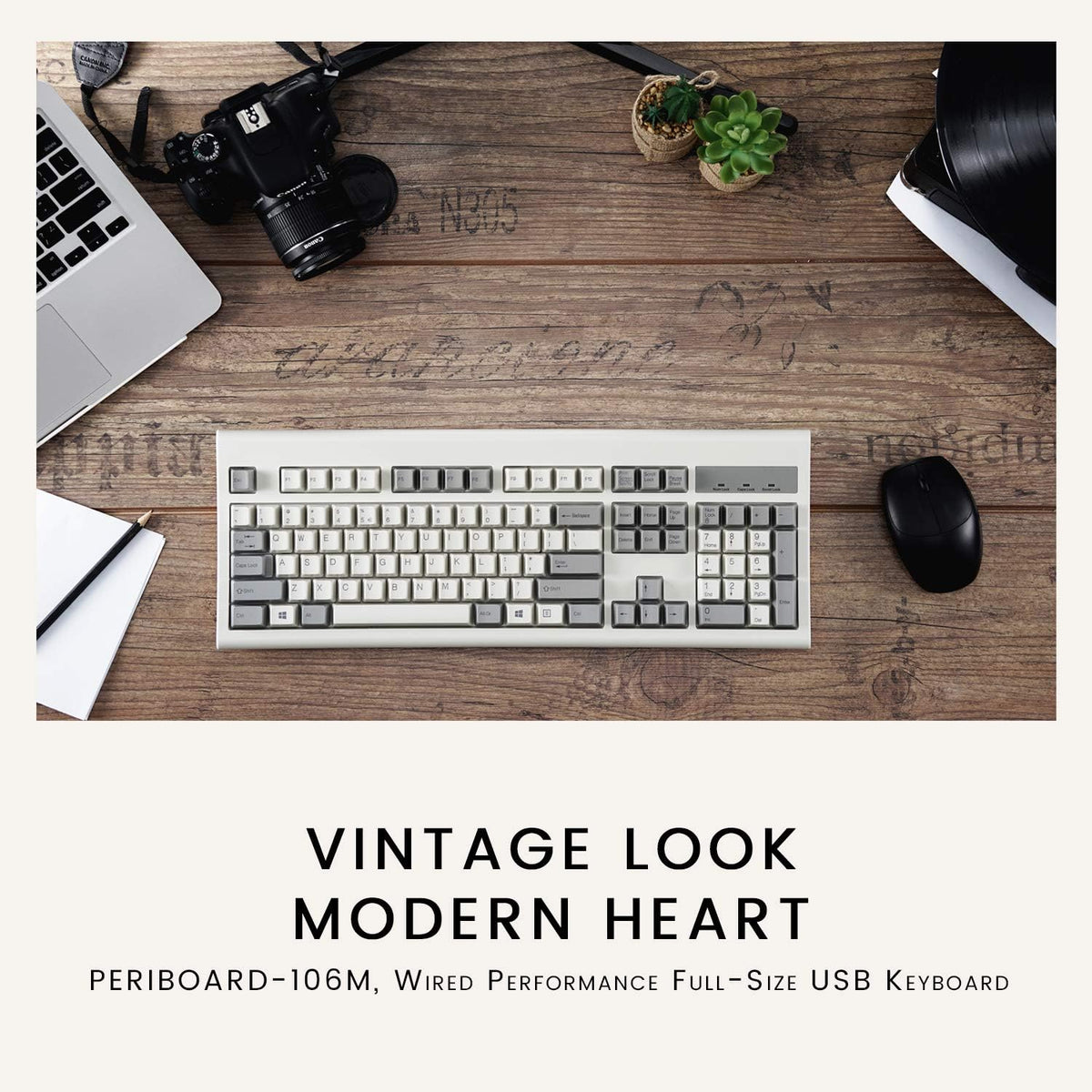 Perixx PERIBOARD-106M, Wired Performance Full-Size USB Keyboard, Curved Ergon...