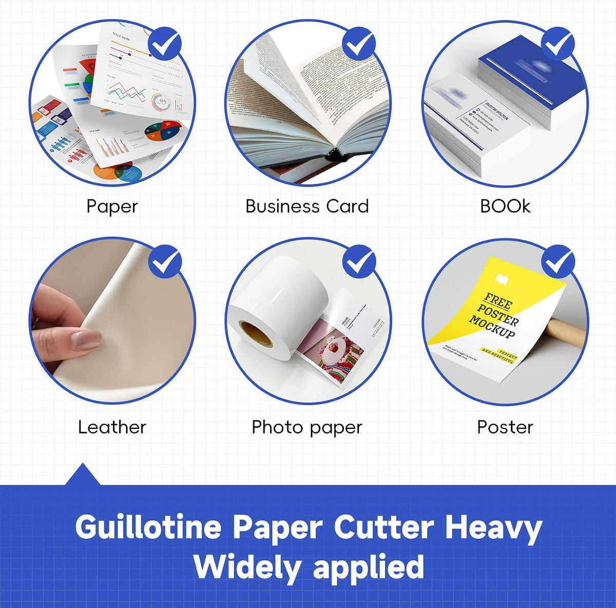 12 Inch Guillotine Paper Cutter Heavy Duty,Paper Cutter Heavy Duty for A4 Pap...