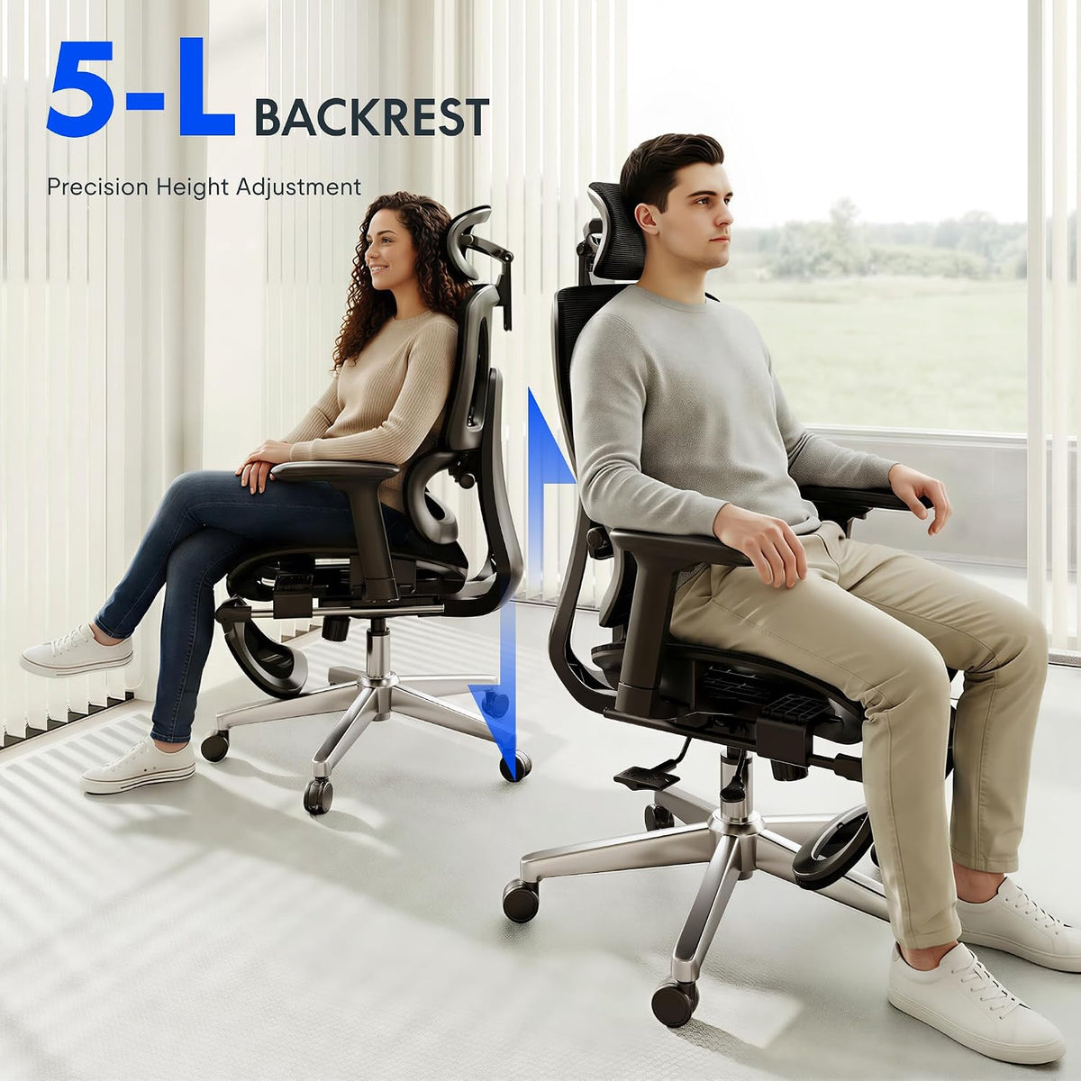 FLEXISPOT ErgoX Premium Ergonomic Office Chair Dark Grey-FT