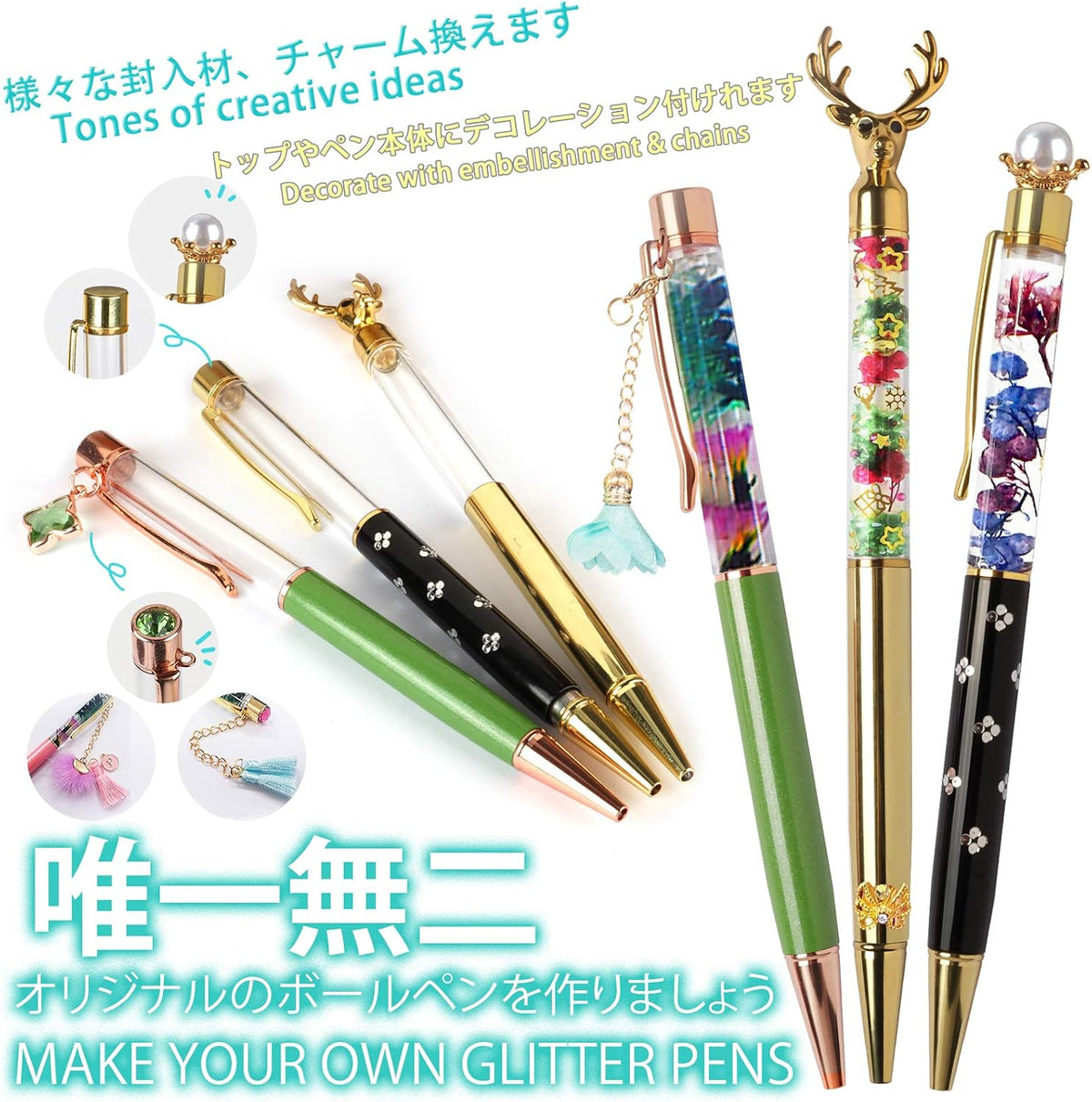 FUNSHOWCASE Floating Liquid Sand Ballpoint Pens Set 40-Kit