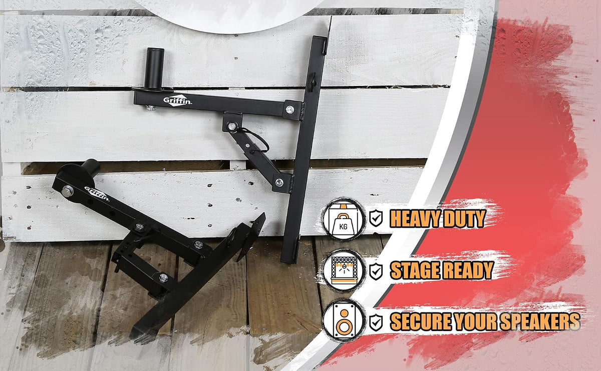 GRIFFIN PA Speaker Wall Mount Brackets 2-Pack (All-Steel PRO Edition) – Audio...
