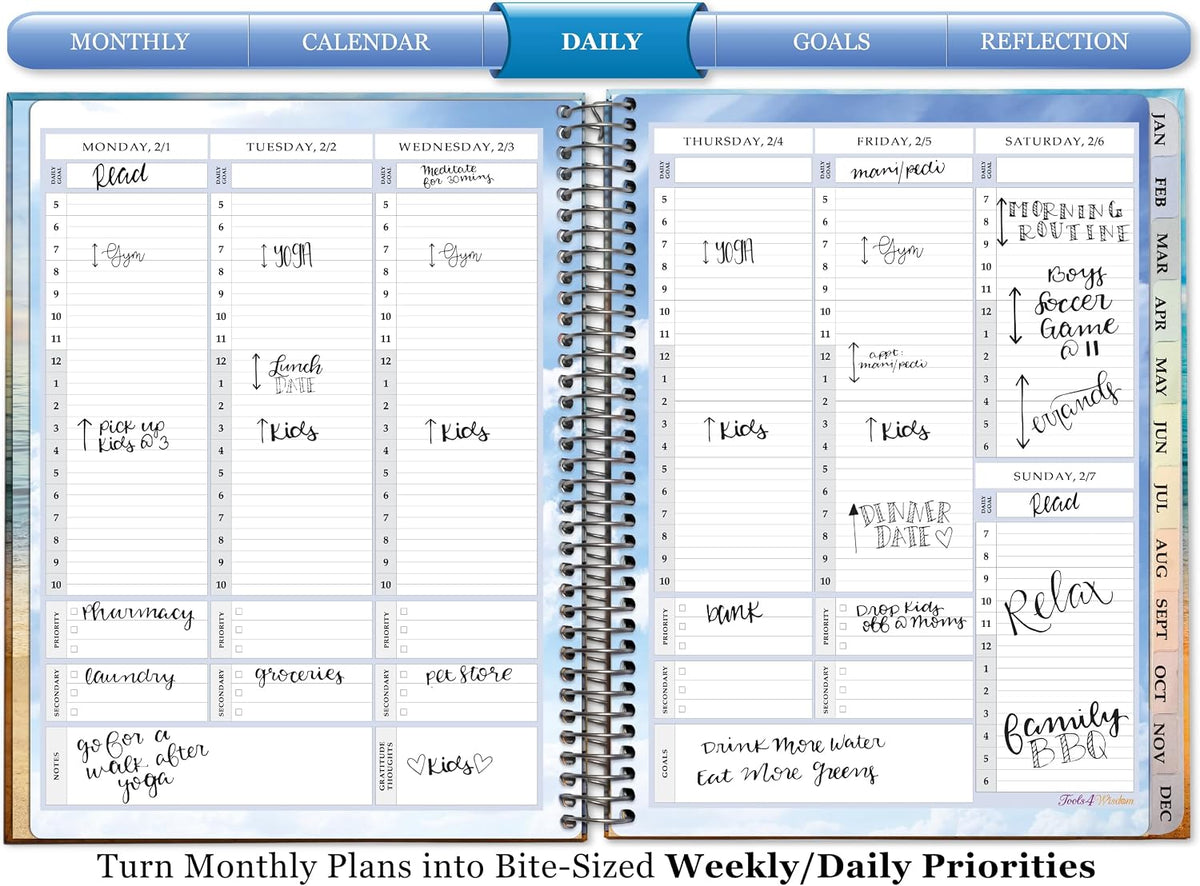 2027 Planner Weekly and Monthly 8.5x11 Hardcover 15 Months