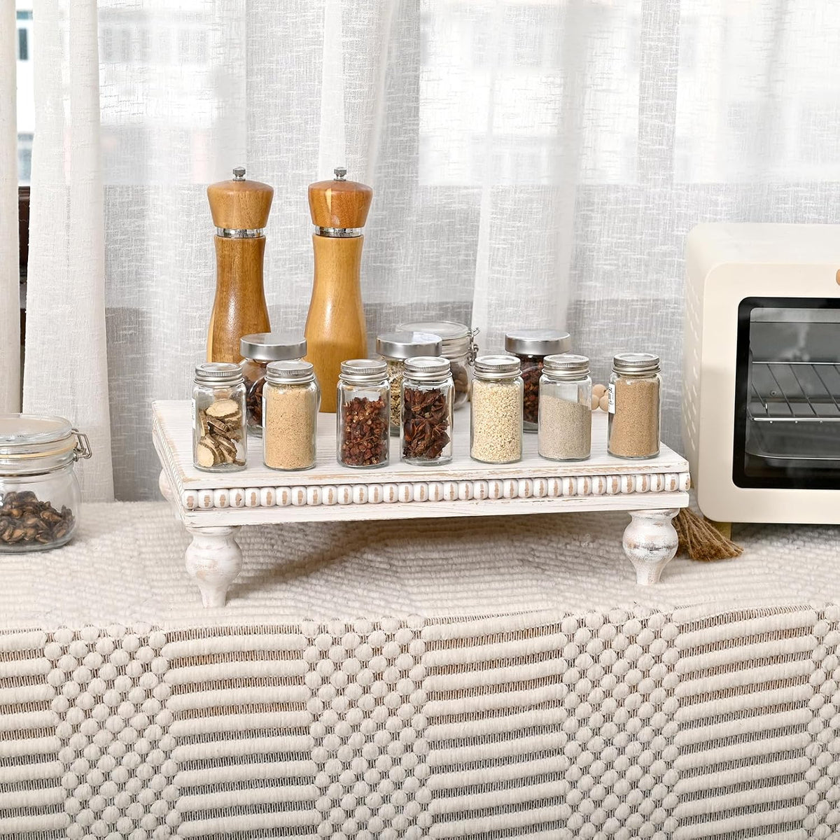 SwallowLiving Farmhouse Wood Riser for Display Decorative, Rustic Shabby Chic...