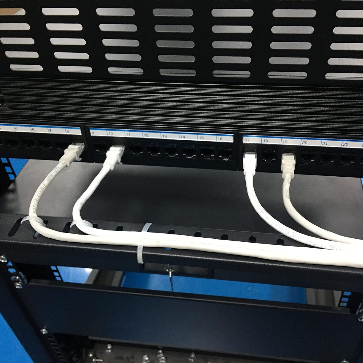 2 Pack of 1U 19-Inch Rack Mount Cable Management Cross Bar