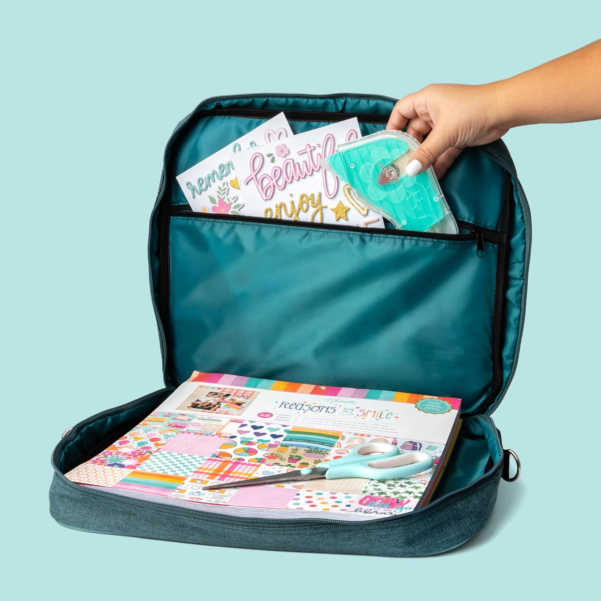 We R Makers Crafter's Shoulder Tote Bag, Mint - Craft Organizer and Stora...
