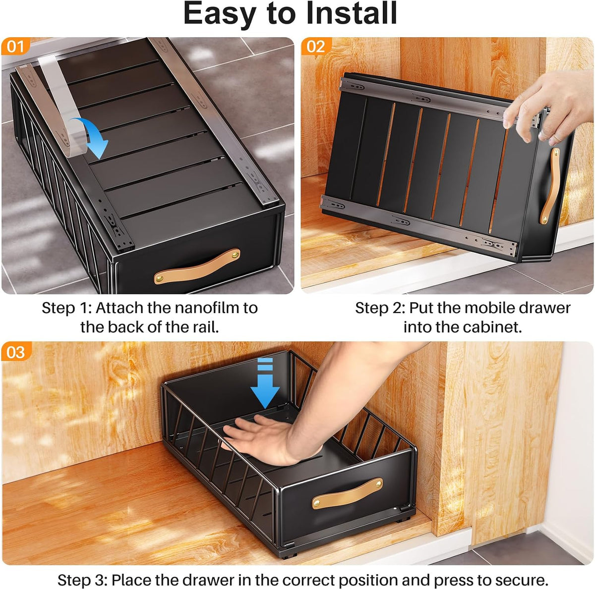 Pull out Cabinet Organizer,Heavy Duty Slide out Pantry Shelves Drawer Storage...
