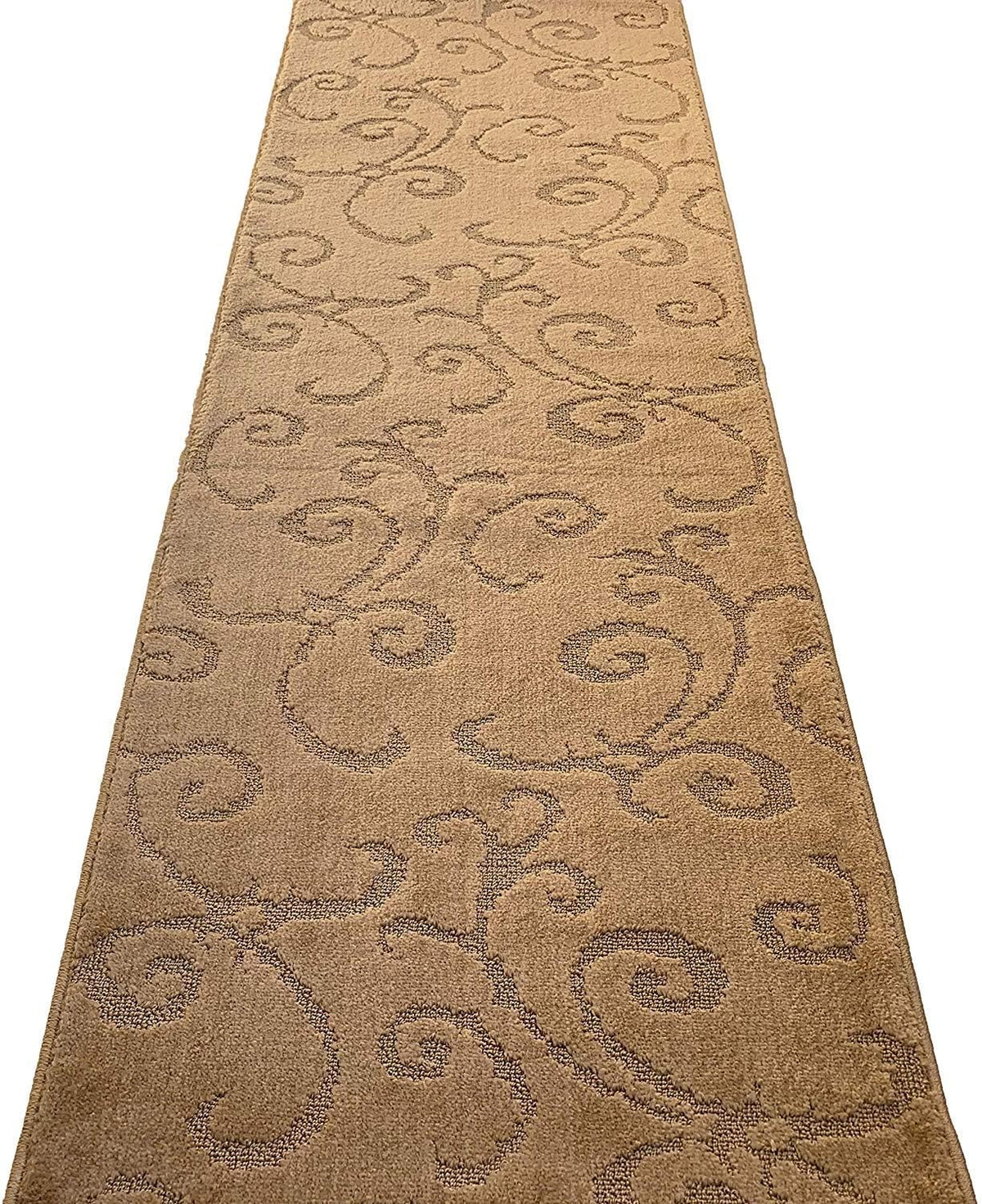 4 Ft Beige Entryway Kitchen Bath Rug Mat, Custom Size, Non Slip Washable