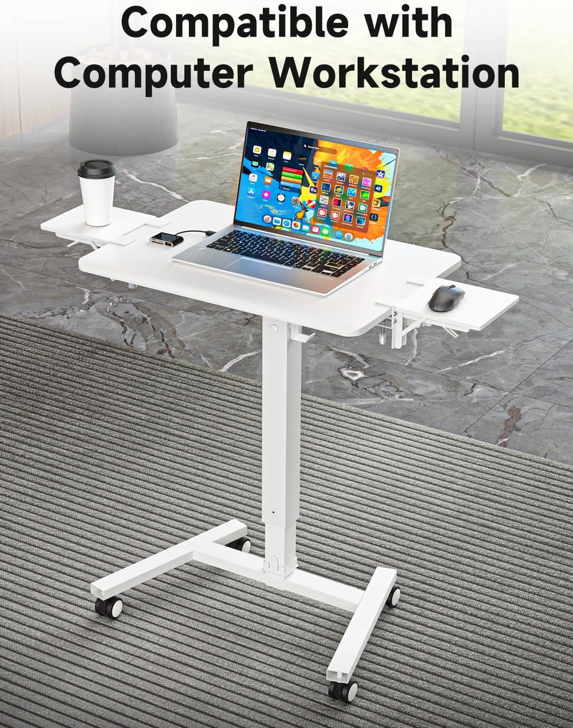 suptek Ergonomics Desk Extender Tray, 9.5"x9.1" Clamp on Table Moun...