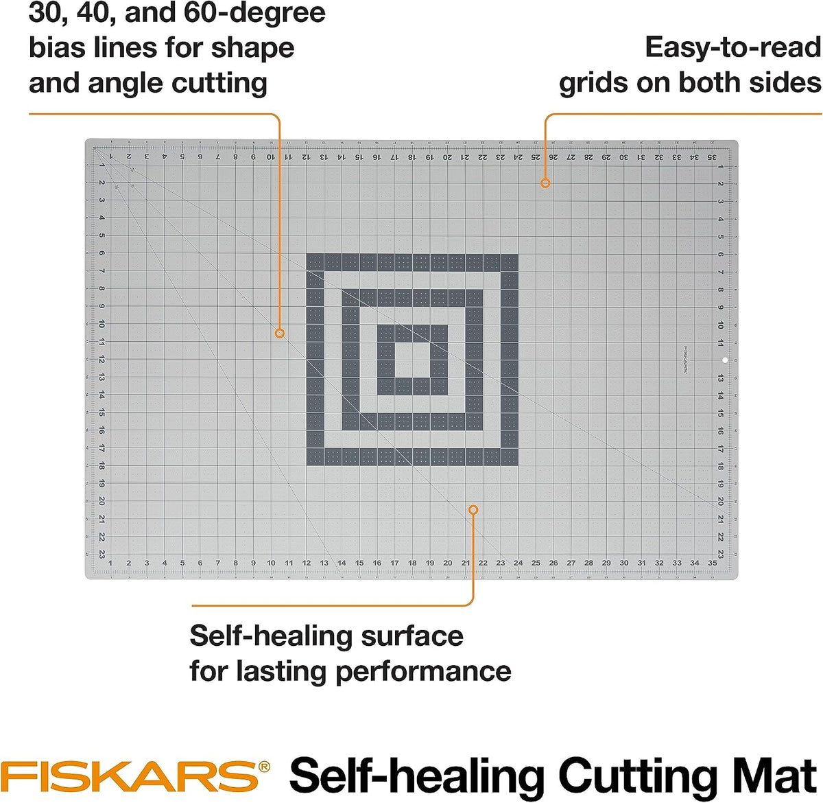 Fiskars 24" x 36" Self Healing Cutting Mat, Extra Large Double-Side...