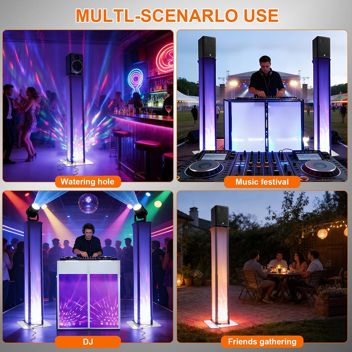 Adjustable Moving Head Light Totem Stands. Totem Light Stand, Adjustable 38.5...