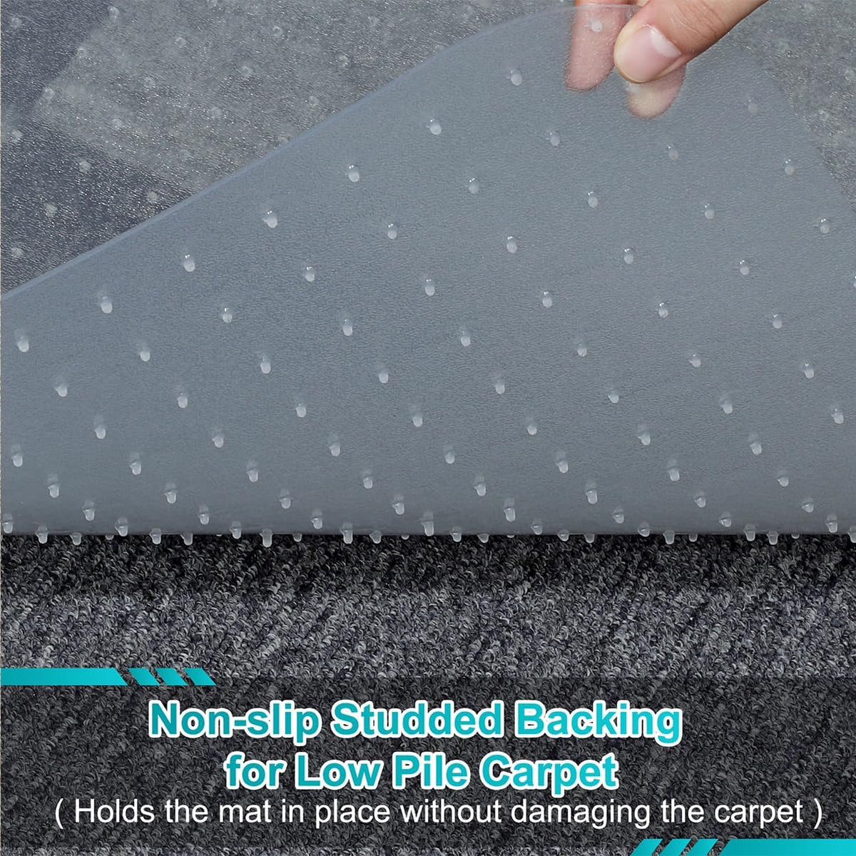Office Chair Mat for Low Pile Carpet, 46'' x 96''