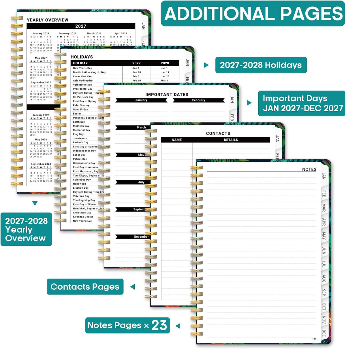 2027 Planner 8.5" x 11", Weekly & Monthly Calendar Book, Jan-De...