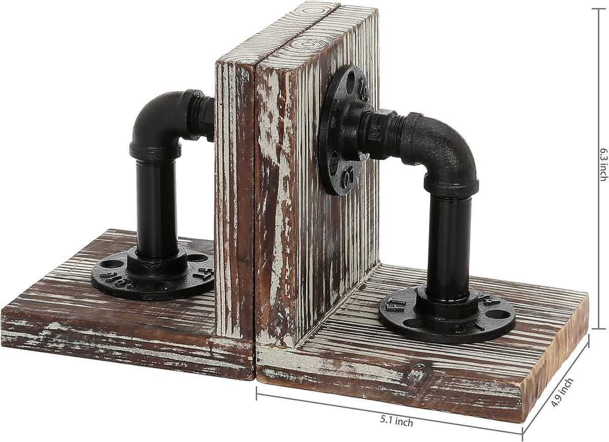 MyGift Decorative Bookends, Office Book Ends for Shelf, Book Holder L-Shaped ...
