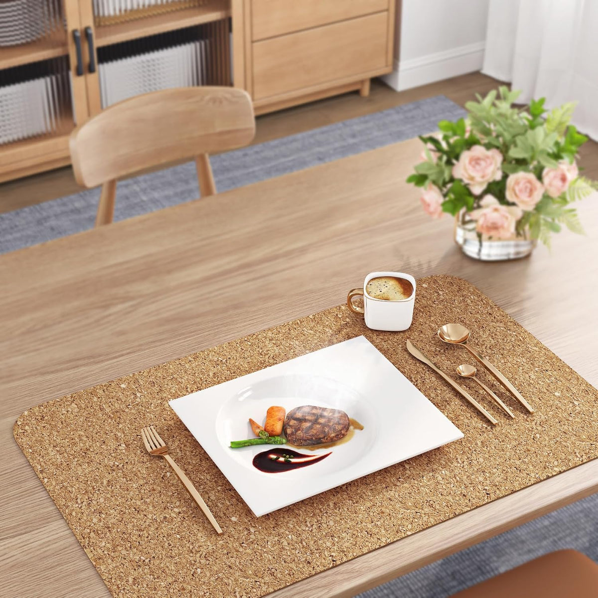 ReWallpaper Large Cork Board Roll 1.5mm Thick Self Adhesive Cork Boards for W...