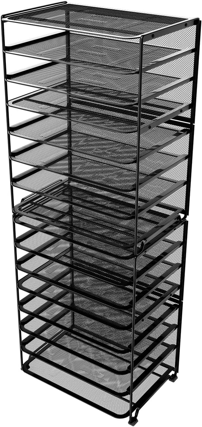 Simple Trending 2 Pack 8 Tier Letter Tray Paper - Mesh Desk File Organizer fo...