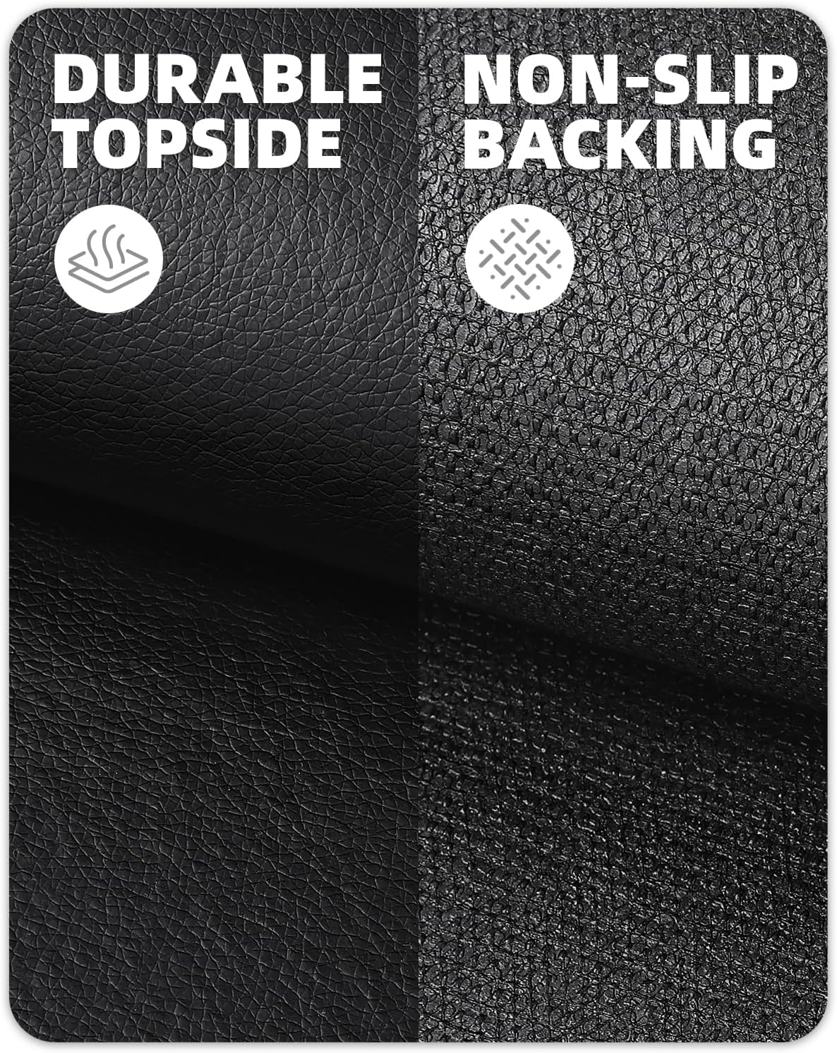 Color&Geometry Anti Scratch Ultra Thin Leather Chair Mat for Hard Floor P...