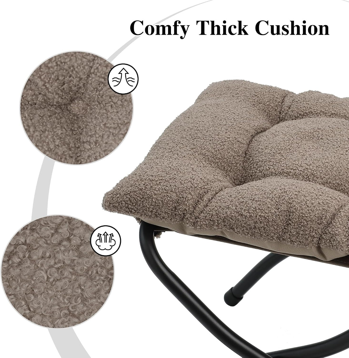 15"(H) Folding Ottoman, Foldable Footrest Stool, Portable Small Foot Sto...
