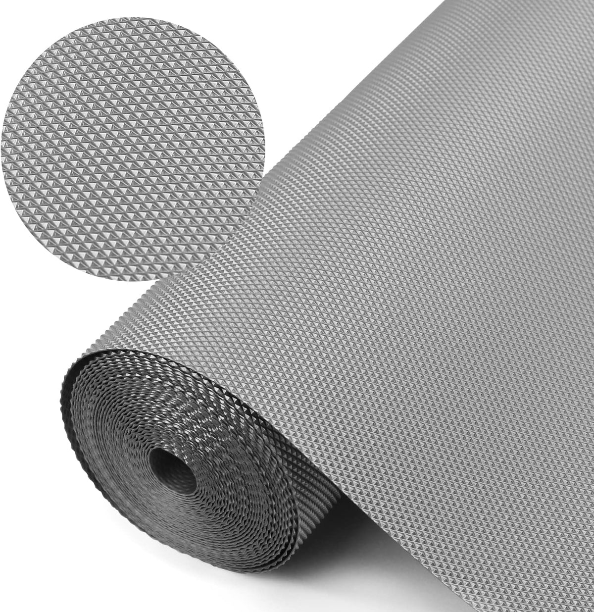 Kitchen Shelf Liner Drawer Liners, Non-Adhesive EVA Cabinet Liners, Gray